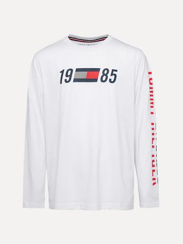 Camiseta Tommy Hilfiger Toddler' Long Sleeve Logo Blancos | MX_B2212