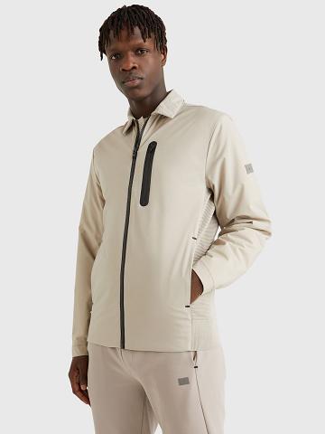 Chaquetas Tommy Hilfiger Solid zip tech Beige | MX_M31423