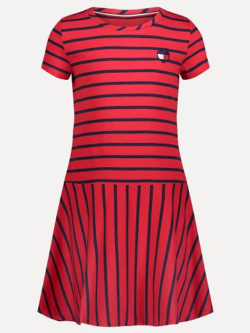 Dresses Tommy Hilfiger Big Stripe Drop Cintura Rojos | MX_G1051