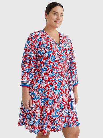 Dresses Tommy Hilfiger Curve Floral Wrap Multicolor | MX_W21054