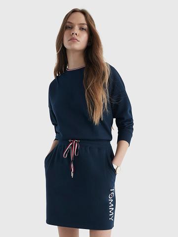 Dresses Tommy Hilfiger Drawstring Tommy Azules | MX_W21060