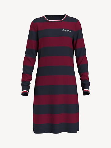 Dresses Tommy Hilfiger Essential Stripe Favorite T-Shirt Azul Marino Multicolor | MX_W21077