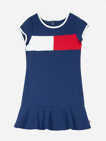 Dresses Tommy Hilfiger Flag Azul Marino | MX_G1055