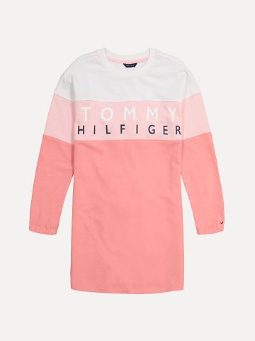 Dresses Tommy Hilfiger Little Colorblock Sweatshirt Rosas | MX_G1064