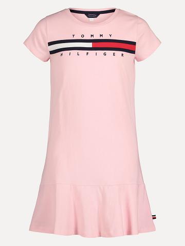 Dresses Tommy Hilfiger Little Essential T-Shirt Rosas | MX_G1065