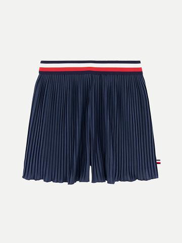 Falda Corta Tommy Hilfiger Big Pleated Skort Azul Marino | MX_G1175