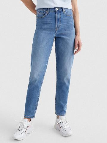 Jeans Tommy Hilfiger High Rise Tapered Fit Azules | MX_W21199