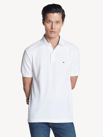 Polos Tommy Hilfiger Classic fit solid Blancos | MX_M31289