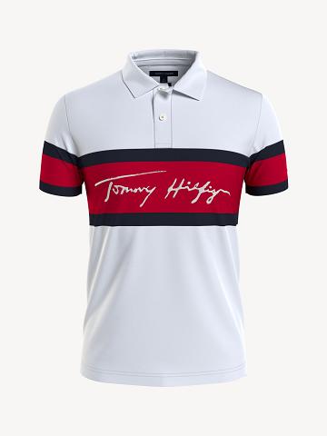 Polos Tommy Hilfiger Slim fit signature colorblock Blancos Multicolor | MX_M31310