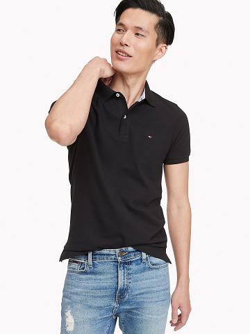 Polos Tommy Hilfiger Slim fit tommy Negros | MX_M31314