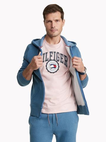 Sudadera Con Capucha Tommy Hilfiger Essential solid zip Azules | MX_M31443