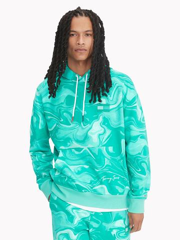 Sudadera Con Capucha Tommy Hilfiger Marble badge Verdes Multicolor | MX_M31448