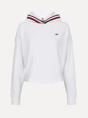 Sudadera Con Capucha Tommy Hilfiger Organic Algodon Stripe Blancos | MX_W21158