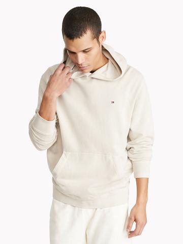 Sudadera Con Capucha Tommy Hilfiger Solid garment-dyed Blancos | MX_M31464