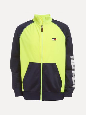 Sudaderas Tommy Hilfiger Big Colorblock Pista Jacket Azules | MX_B2129