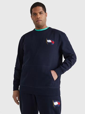 Sudaderas Tommy Hilfiger Big and tall wavy flag Azul Marino | MX_M31115