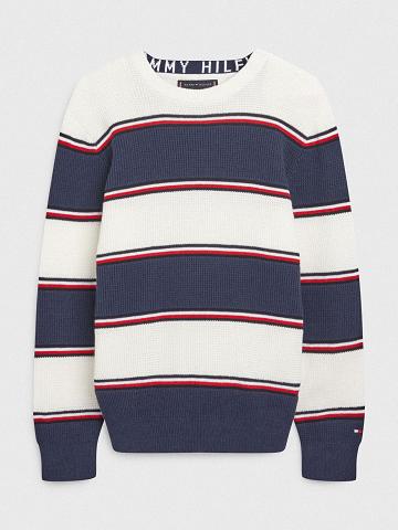 Sudaderas Tommy Hilfiger Rugby Stripe Sueter Azules | MX_G1210