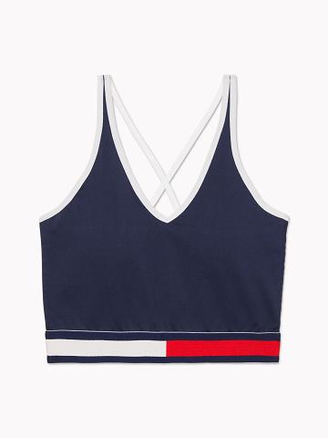 Sujetadores Tommy Hilfiger Colorblock Longline Sports Azul Marino | MX_W21513