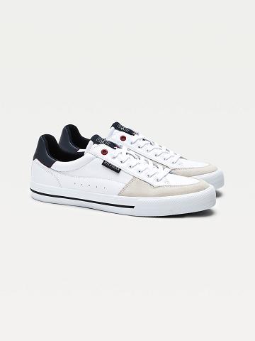 Tenis Tommy Hilfiger Hilfiger leather Blancos | MX_M31619