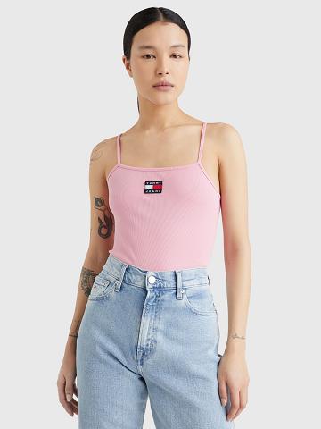 Tops Tommy Hilfiger Tiras Logo Bodysuit Rosas | MX_W21508