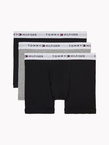 Trunks Tommy Hilfiger Algodon classics trunk 3pk Negros Grises | MX_M31495