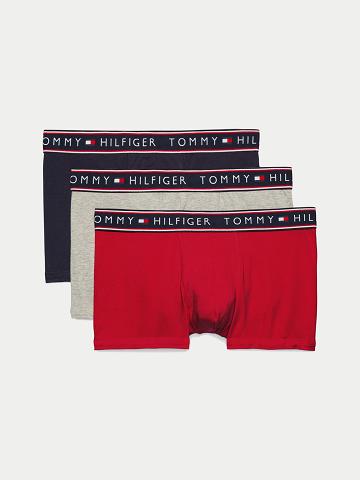 Trunks Tommy Hilfiger Algodon stretch trunk 3pk Rojos Azul Marino Grises | MX_M31510