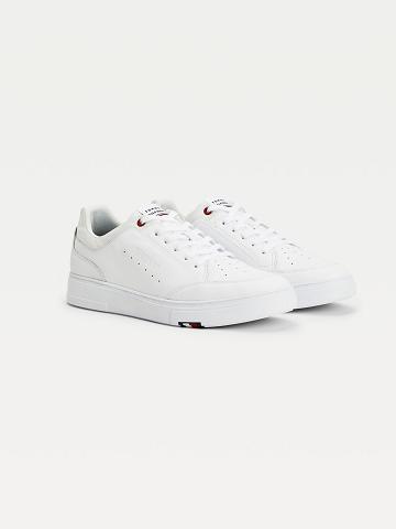 Zapatos Casuales Tommy Hilfiger Perforated leather Blancos | MX_M31672