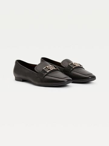 Zapatos Casuales Tommy Hilfiger TH Cuero Loafer Negros | MX_W21598